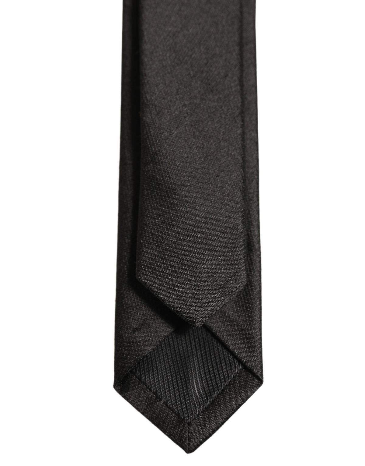 Black Satin Textured Adjustable Necktie Men Accessory Tie