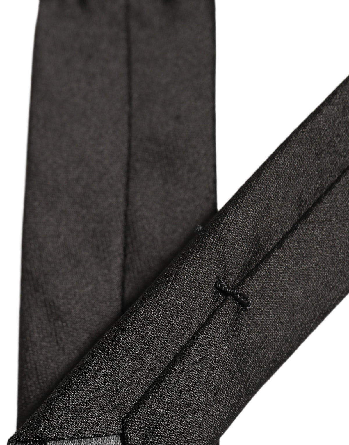 Black Satin Textured Adjustable Necktie Men Accessory Tie