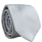 Men Light Blue Silk Classic Adjustable Tied Necktie Tie