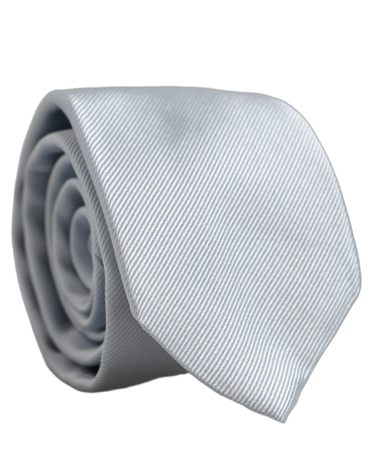 Men Light Blue Silk Classic Adjustable Tied Necktie Tie