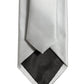 Gray Satin 100% Silk Adjustable Tied Men Necktie Tie