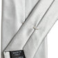 Gray Satin 100% Silk Adjustable Tied Men Necktie Tie