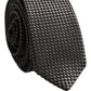 Dark Gray Textured Silk Adjustable Necktie Accessory Tie