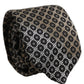 Black White Geometric Silk Adjustable Necktie Accessory Tie