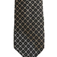Black White Geometric Silk Adjustable Necktie Accessory Tie