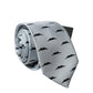 Light Gray Mustache Silk Adjustable Necktie Accessory