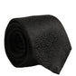 Black Swirl Pattern Silk Adjustable Necktie Accessory Tie