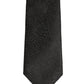 Black Swirl Pattern Silk Adjustable Necktie Accessory Tie