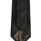 Black Swirl Pattern Silk Adjustable Necktie Accessory Tie