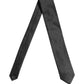 Black Jacquard Silk Adjustable Necktie Men Accessory Tie