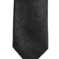 Black Jacquard Silk Adjustable Necktie Men Accessory Tie