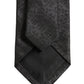 Black Jacquard Silk Adjustable Necktie Men Accessory Tie
