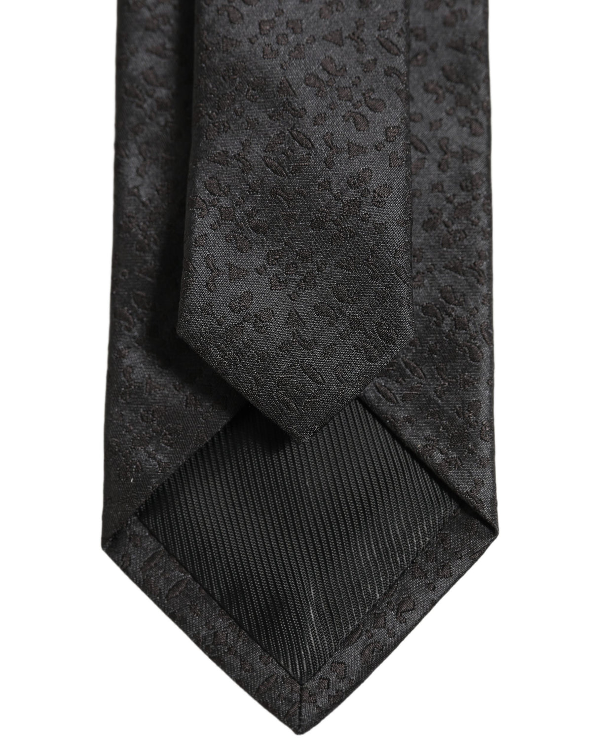 Black Jacquard Silk Adjustable Necktie Men Accessory Tie