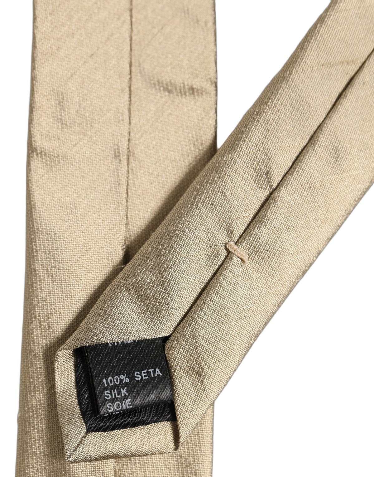 Gold Satin Silk Textured Adjustable Necktie Accessory Tie