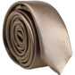 Brown Satin 100% Silk Adjustable Tied Men Necktie Tie
