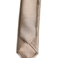 Brown Satin 100% Silk Adjustable Tied Men Necktie Tie