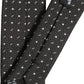 Dark Gray Polka Dot Silk Adjustable Necktie Accessory Tie