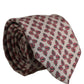 Beige Lady Bug Silk Adjustable Necktie Men Accessory Tie