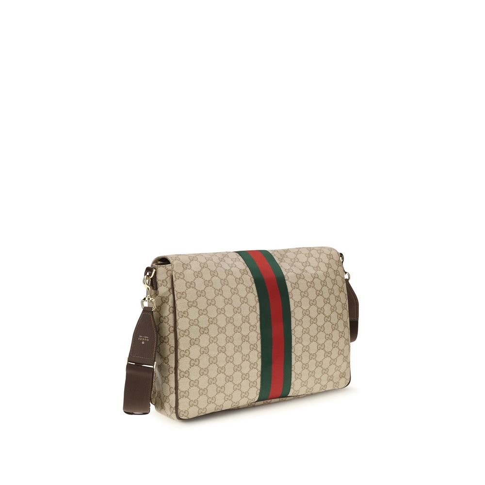 Beige Fabric Shoulder Bag