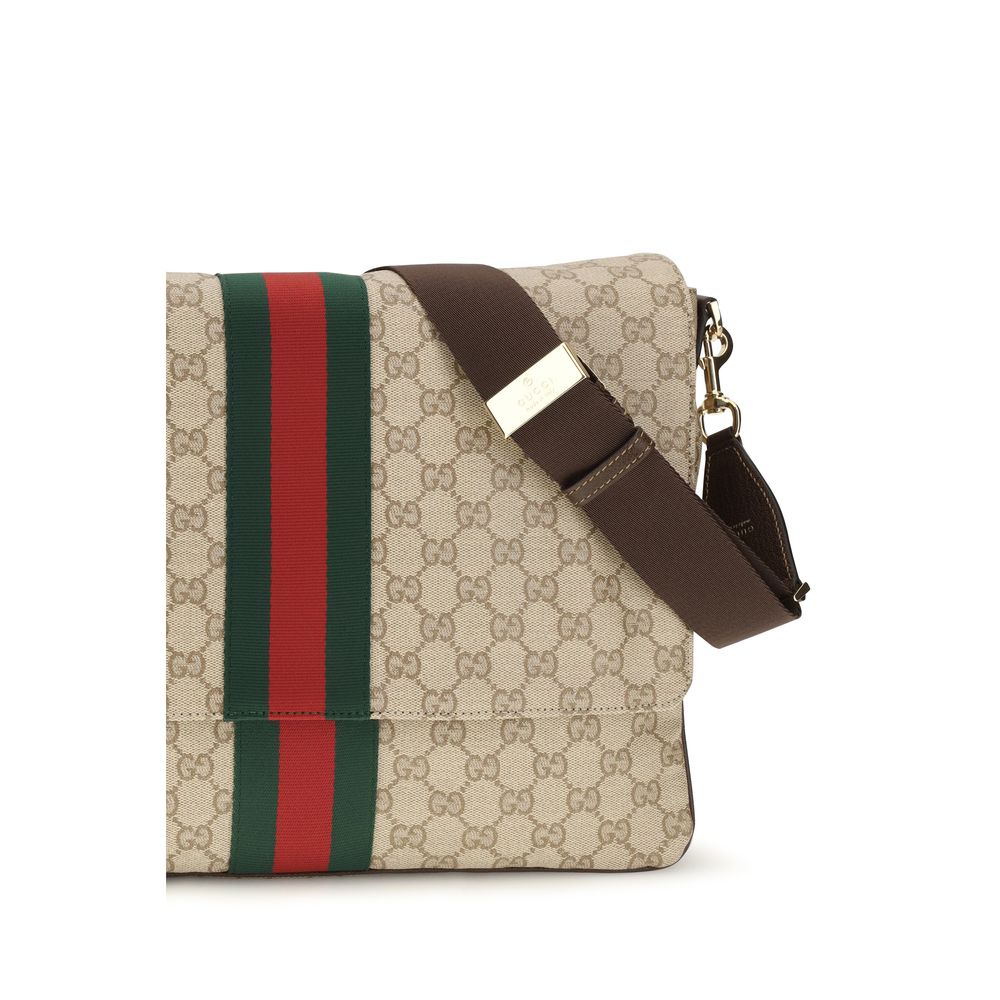 Beige Fabric Shoulder Bag