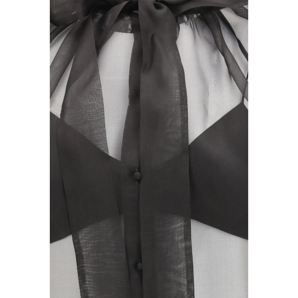 Black Silk Blouse