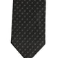 Black Geometric Circle Adjustable Necktie Accessory Tie