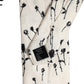 Off White Floral Print Adjustable Necktie Accessory Tie