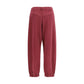 Purple Cotton Casual Pants