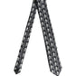 Men Black Silk Skull Fantasy Adjustable Tied Necktie Tie