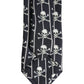 Men Black Silk Skull Fantasy Adjustable Tied Necktie Tie
