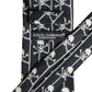 Men Black Silk Skull Fantasy Adjustable Tied Necktie Tie