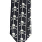 Men Black Silk Skull Fantasy Adjustable Tied Necktie Tie