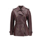 Bordeaux Calf Leather Bos Taurus Coat