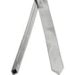 Gray Satin 100% Silk Adjustable Tied Men Necktie Tie