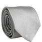 Gray Satin 100% Silk Adjustable Tied Men Necktie Tie