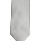 Gray Satin 100% Silk Adjustable Tied Men Necktie Tie