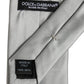 Gray Satin 100% Silk Adjustable Tied Men Necktie Tie