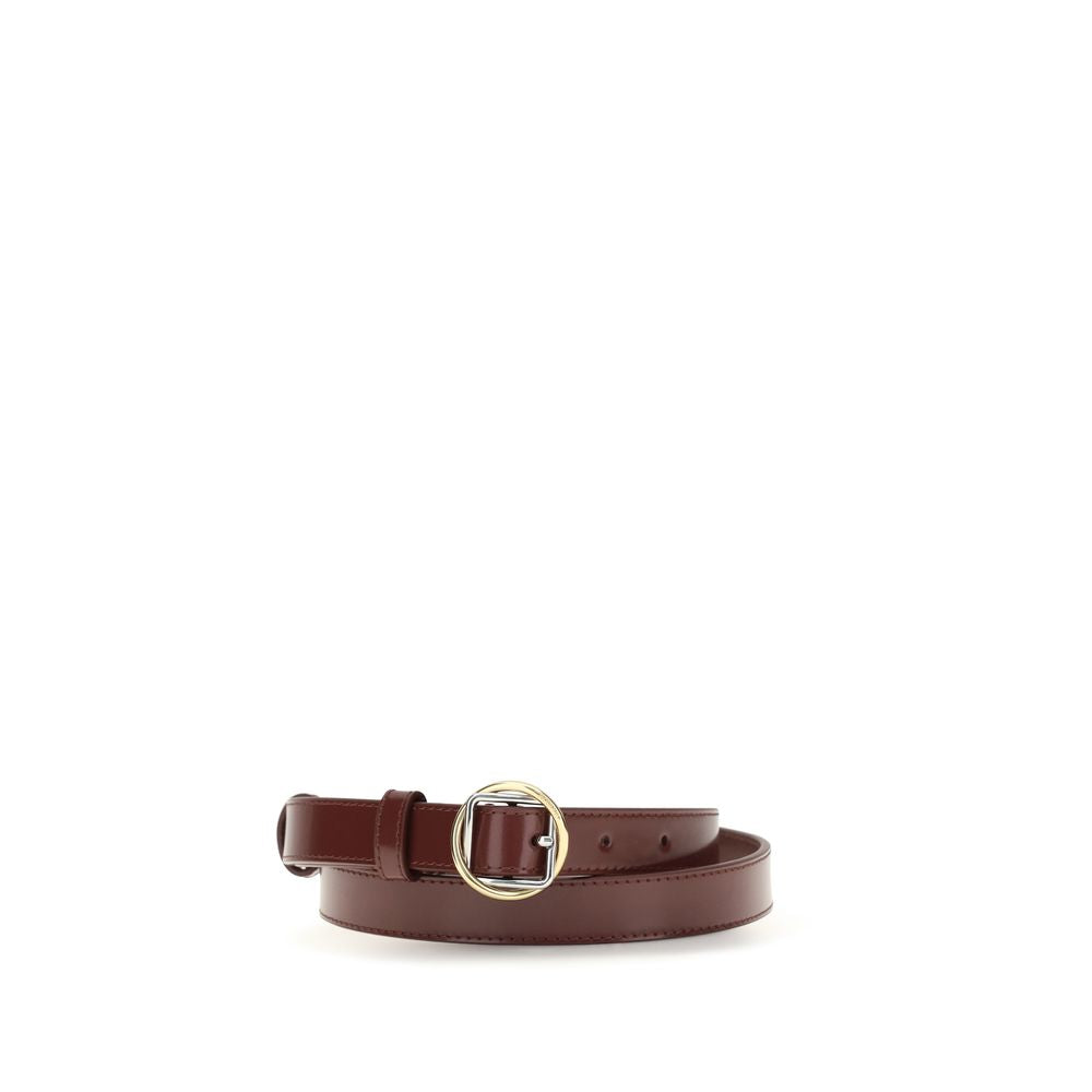 Bordeaux Calf Leather Bos Taurus Thin Belt