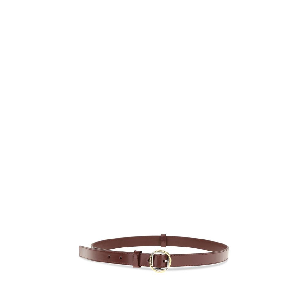 Bordeaux Calf Leather Bos Taurus Thin Belt