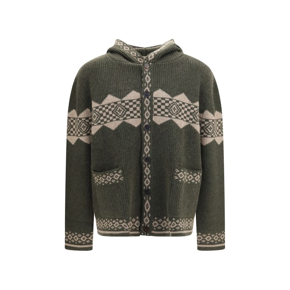 Bicolor Cashmere Cardigan