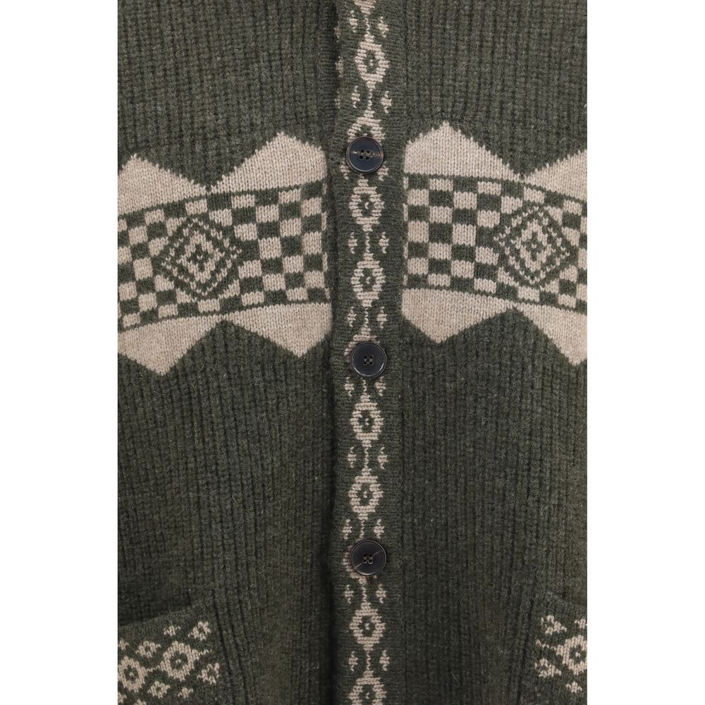 Bicolor Cashmere Cardigan