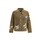 Brown Suede Leather Full-Length Jacket