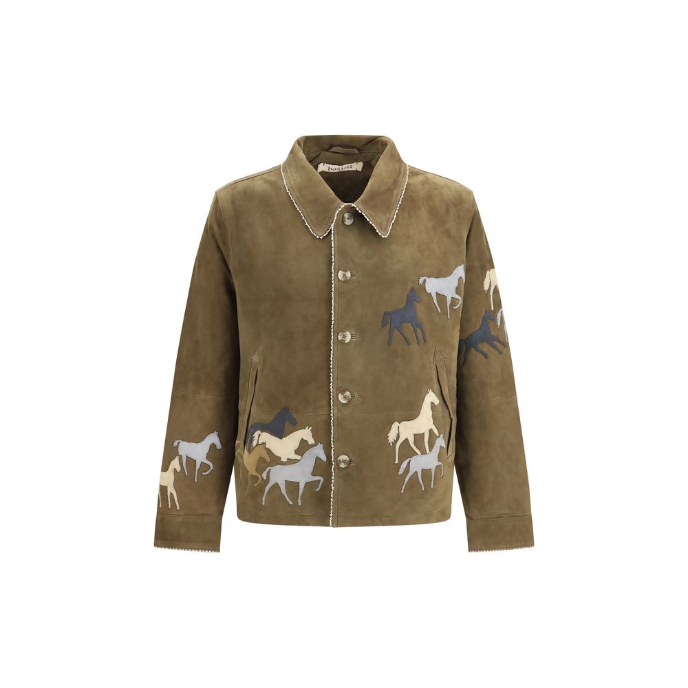 Brown Suede Leather Full-Length Jacket