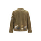 Brown Suede Leather Full-Length Jacket
