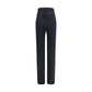 Black Viscose Casual Pants