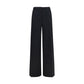 Black Cotton Casual Pants