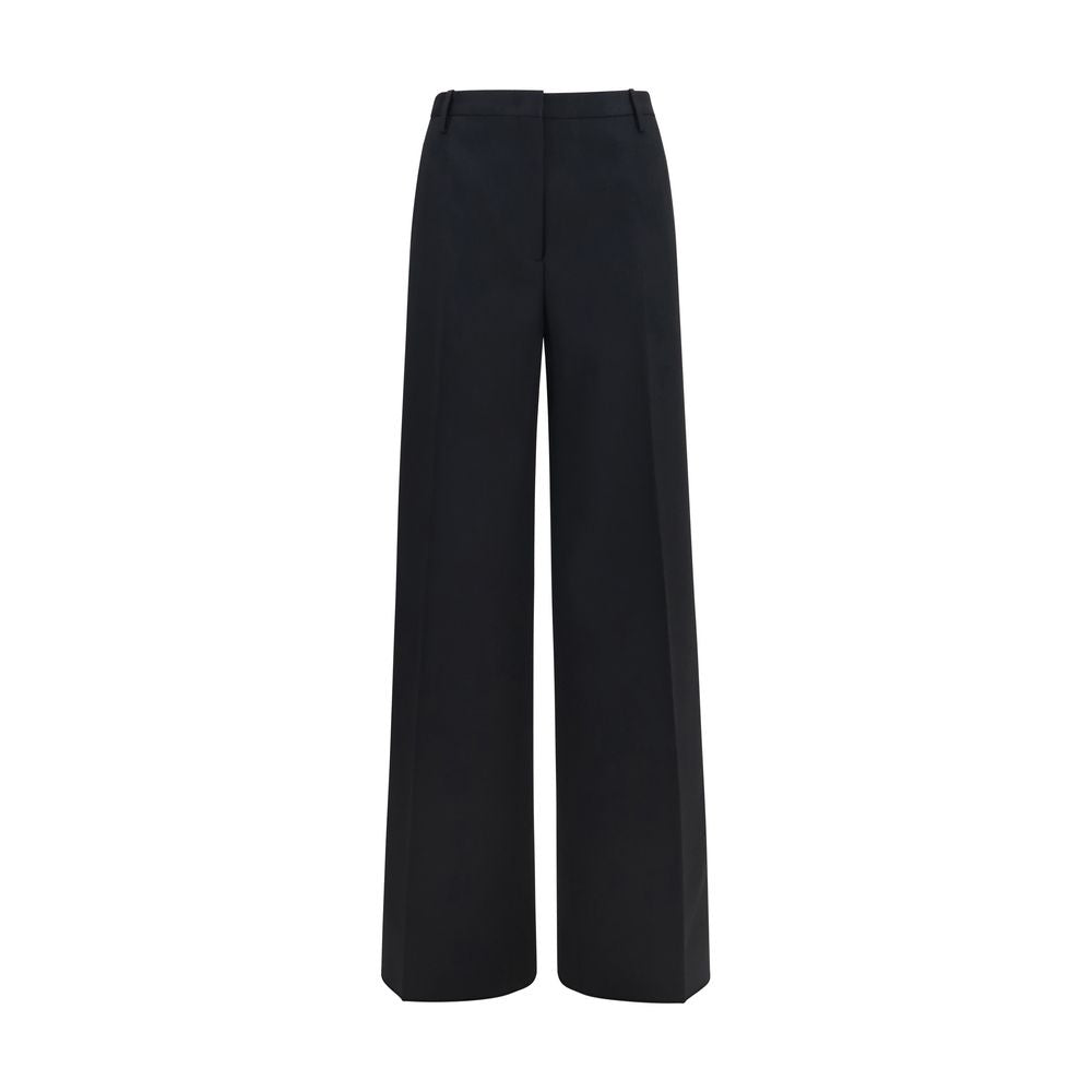 Black Cotton Casual Pants