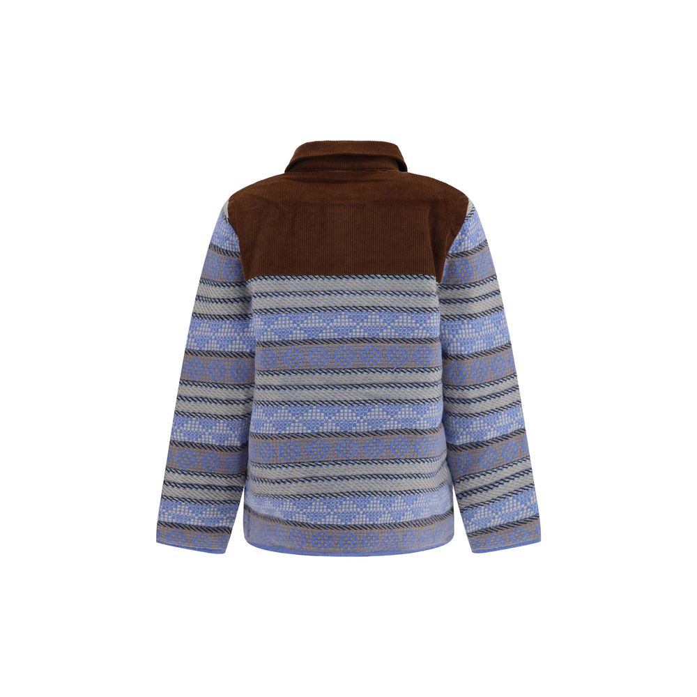 Blue Wool Oves Aries Full-Length Jacket