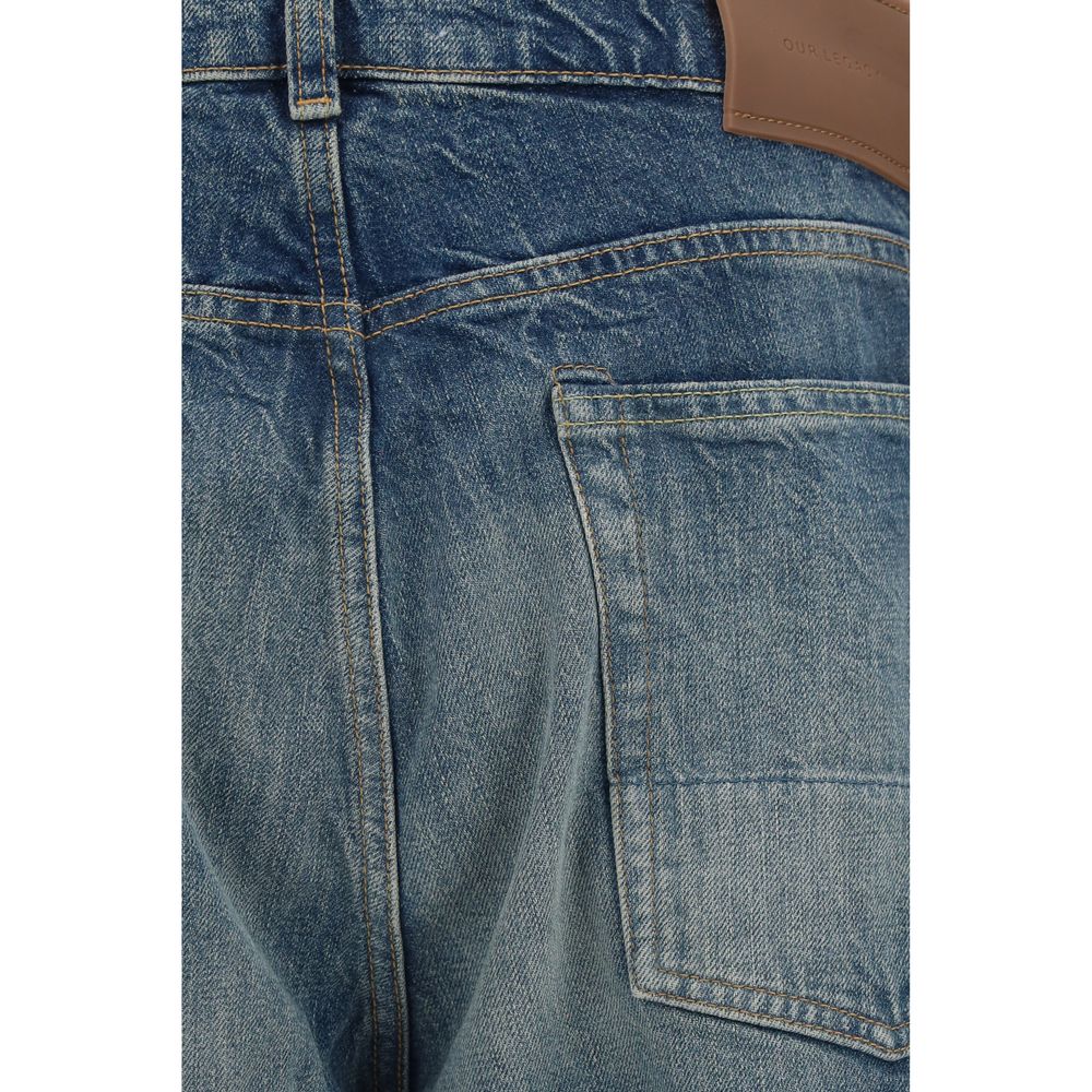 Blue Cotton Relaxed Fit Jeans