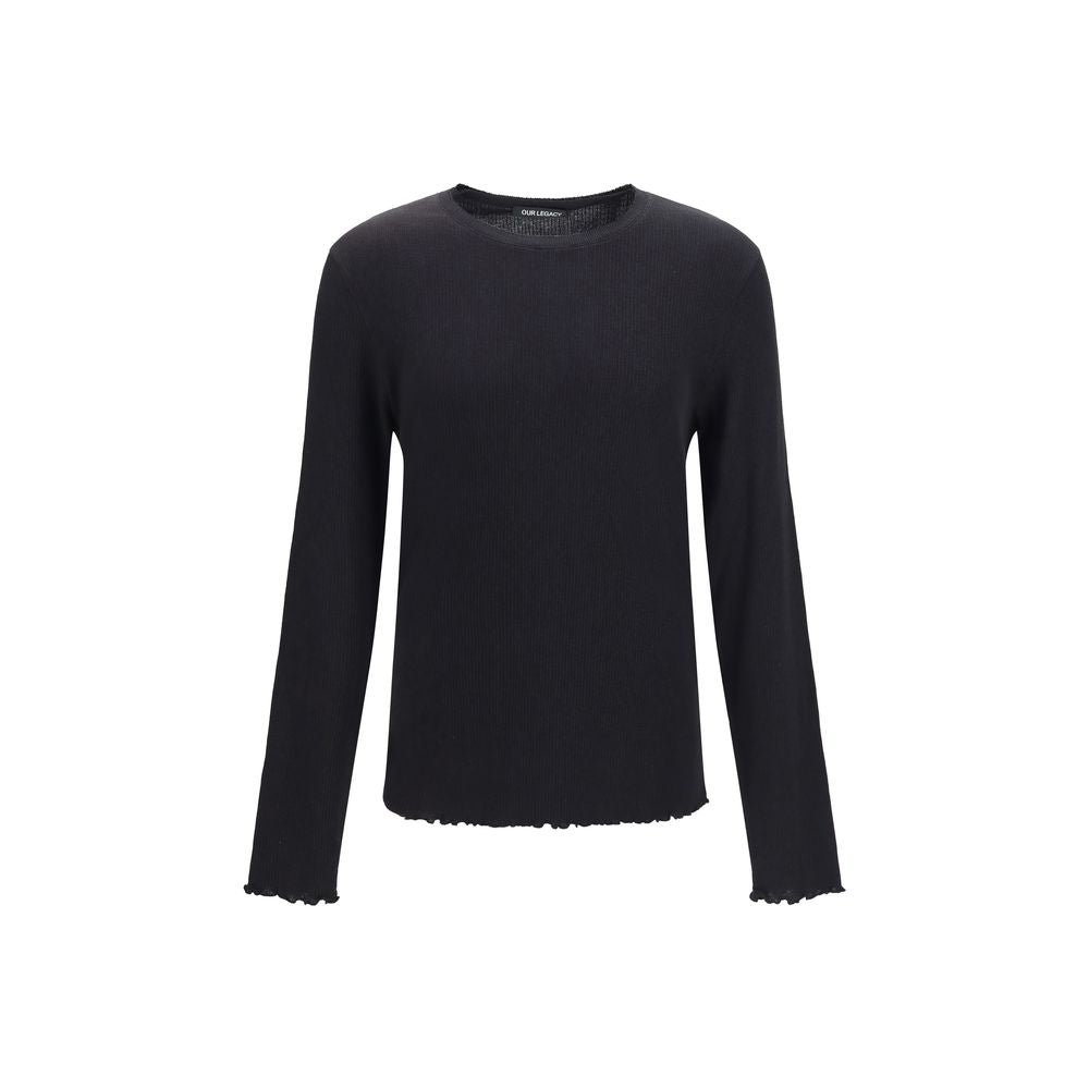 Black Cotton Sweatshirt